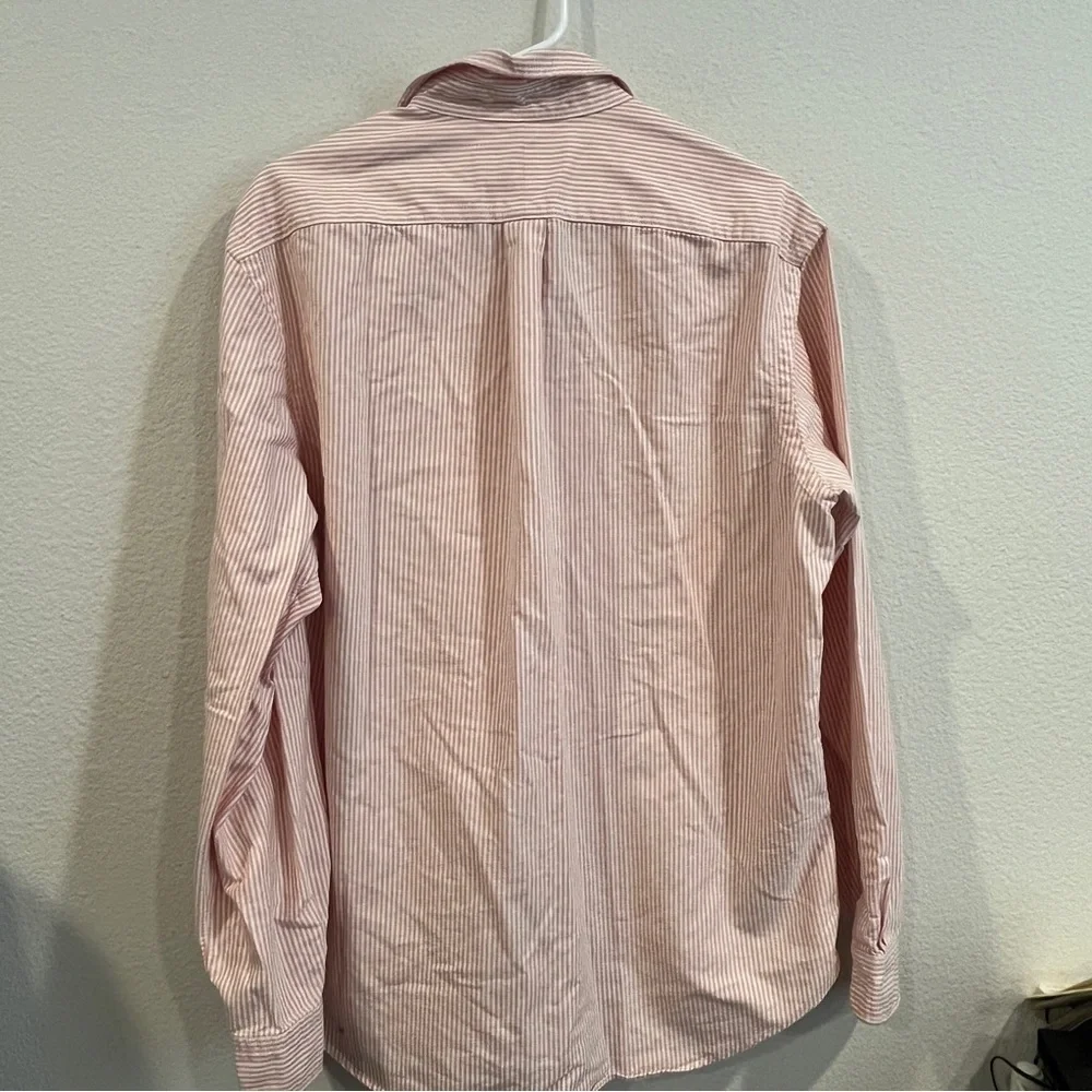 Polo Ralph Lauren orange and white stripe cotton button down long sleeve X-Large